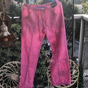 New York & Company XS Straight Leg Linen Pants